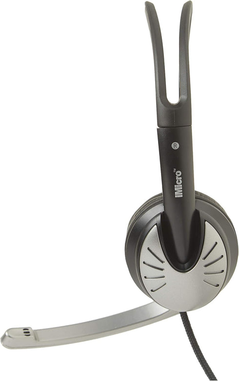 IMME282 USB Dual Headset with Adjustable Microphone Noise Cancelling and Volume Control, Wired Headphone for PC, Laptop and Computer......