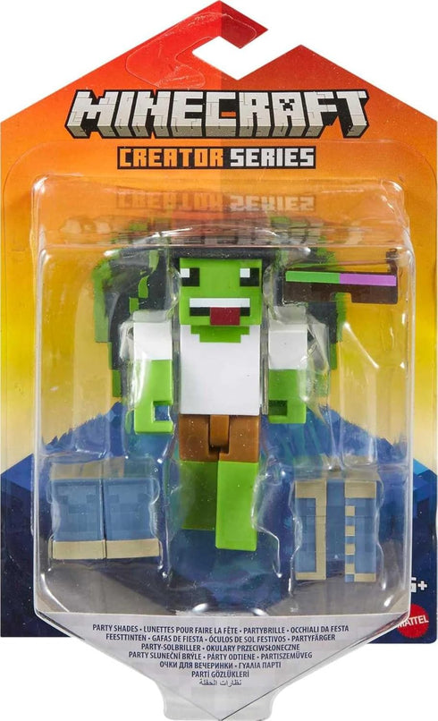 Mattel Minecraft Creator Series Party Shades Figure, Collectible Building Toy, 3.25-inch Action Figure with Accessories, Gift for Ages 6 Years & O...