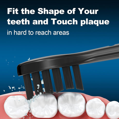 Replacement Toothbrush Heads 10 Pack Compatible with Gleem Electric Toothbrush, 5Black+ 5White...