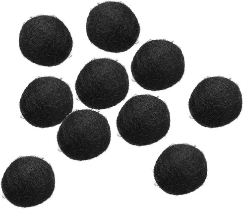 PATIKIL Wool Felt Balls Beads Wool Felting Pom 2cm 20mm Black for Home Crafts Handcrafts Project DIY Pack of 10...