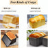 Loaf Pan Pullman Bread Pan with Lid, 1 lb Dough Capacity Non-Stick Toast Box Mold, Rectangular Loaf Baking Pan Carbon Steel Corrugated Bakeware wi...