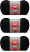 Red Heart Soft Black Yarn - 3 Pack of 141g/5oz - Acrylic - 4 Medium (Worsted) - 256 Yards - Knitting/Crochet......
