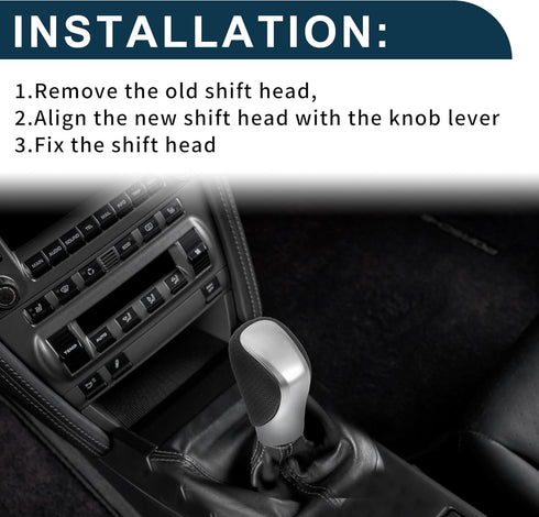 Automatic Manual Gear Shifter Knob for Lexus ES350 | Gearbox Stick Shifter Lever Knob Black Silver Tone Plastic and Punched Faux Leather 1 Pcs...