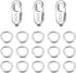 925 Sterling Silver Jewelry Making Lobster Claw 10mm, 23PCS Italian Rectangle Trigger Clasps with Open Jump Rings Set, Small Necklaces Bracelet Co...