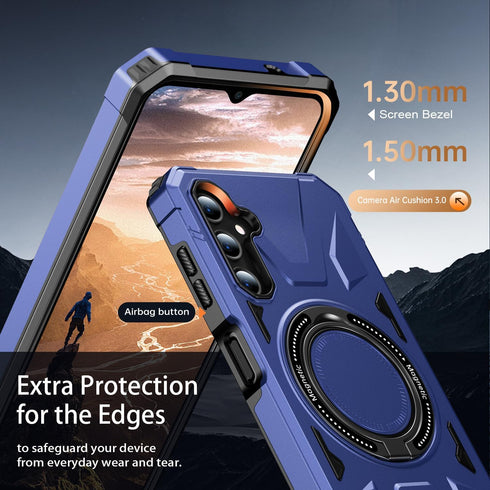 Goodon Designed for Samsung Galaxy A15 Case with Screen Protector - Features Built-in Magnetic Kickstand - Car Mount Holder Compatibility - Protec...