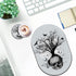 Desktop Non-Slip Mouse Pad and Coaster Combination, Personality Mouse Pad Pattern, Suitable for Office and Home Mouse Pad, Black and White Skull H...