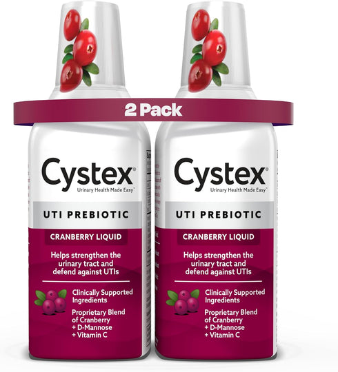 Cystex Urinary Tract Infection Support, Cranberry Prebiotic Supplement for UTI Protection & Urinary Health Maintenance, D-Mannose & Vitamin C, 7.6...