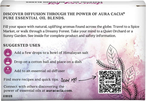 Aura Cacia Journey Essential Diffusion Oils Kit, 4-Pack, Spice Market, Dreamy Forest, Quiet Orchard & Sunny Garden Pure Oils...