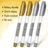 YASUOA Silver Gold Metallic Marker Pens, Shiny Glittering Gold Silver Ink Permanent Markers Pen Writing Pen Permanent Art Marker Pens for Card Mak...