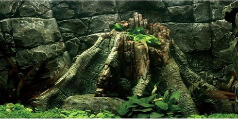 AWERT 36x24 inches Stone Aquarium Background River Bed & Lake Aquarium Vinyl Background Stone Fish Tank Background...