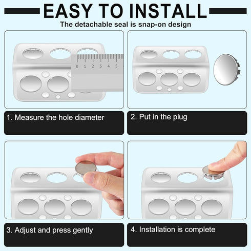 20pcs Seal Electrical Box Knockout, Removable Electrical Box Knockout Round Electrical Panel Knockout Plugs Stainless Steel Knockout Seal for Cond...