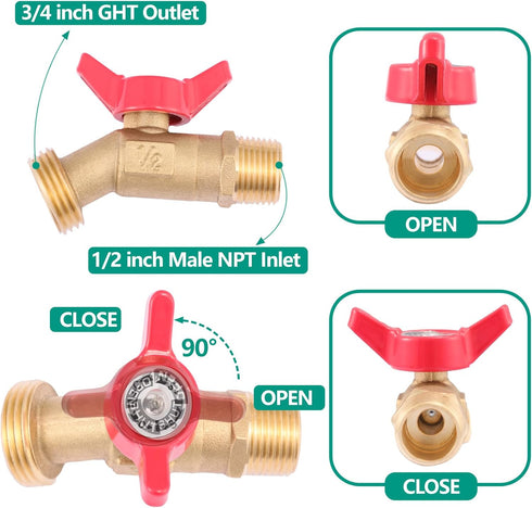 275-330 Gallon IBC Tote Water Tank Adapter(2" Coarse Thread)?IBC Tote Adapter With 1/2 NPT Thread Garden Hose Valve(Lead-Free),ibc tote fittings,i...
