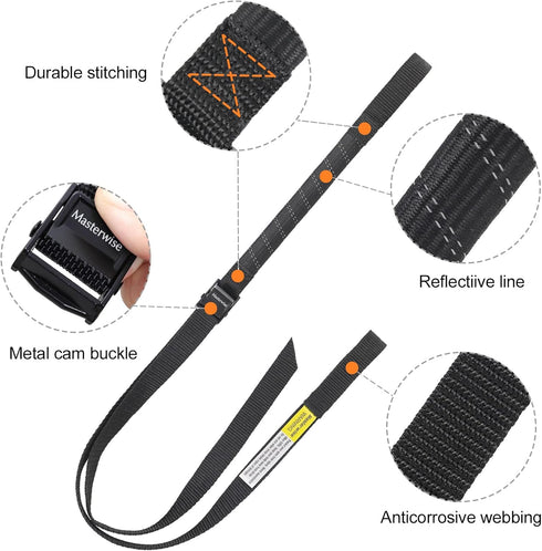 Motorcycle Luggage Straps 18’’-60’’ Adjustable Stretch Safety Tie Down Strap for Travel/Transport/Bikes/Motor Sports Securing...