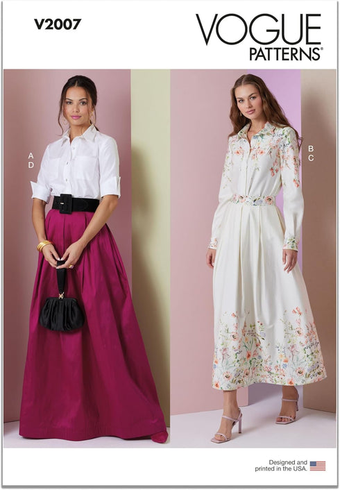 Vogue Misses' Two-Piece Dress Sewing Pattern Packet, Design Code V2007, Sizes 8-10-12-14-16, Multicolor...