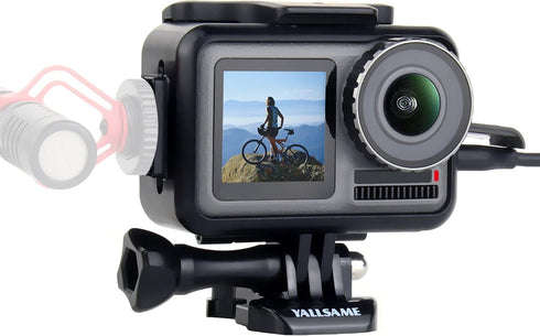 Frame Case for DJI Osmo Action Skeleton Housing Protective Shell Cage with Cold Shoe Mount Photography Vlog Accessories Kit for DJI Action 1...