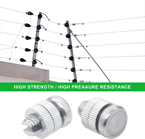 12 PCS Electric Fence Wire Connectors for 12-17 Gauge Aluminum Wire, Spool Galvanized Steel Wire, Poly Rope|Aluminum ALloy split bolts for Reliabl...