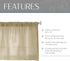 Elrene Home Fashions Cameron Linen Window Valance, 60" W x 15" L (1 Valance), Linen...