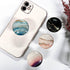 Clear Crystal Glitter Expandible Collapsible Moblile Phone Grip Stand Holder for Smartphones and Tablets Cell Phone Accessory (Aqua Blue Rose Gold...