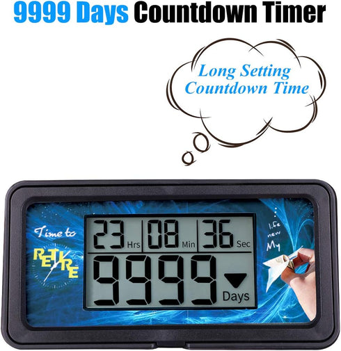 AIMILAR Digital Countdown Timer - 9999 Days Countdown with Backlight for Retirement, Wedding, Vacation, Christmas, New Baby, Classroom, Lab, Kitch...