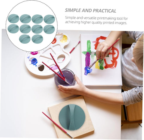 COHEALI 10 Pcs Letterpress Painting Supplies Printmaking Supplies Ink Roller with Grip Handle Printing Tools Printmaking Ink Plates Stamping Tool ...