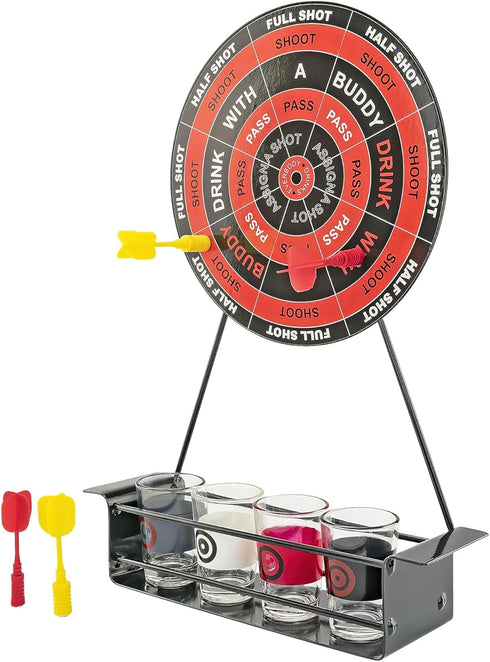 Fairly Odd Novelties Darts Drinking Game - Black - Energize Your Parties with Magnetic Darts & Shots Fun!...