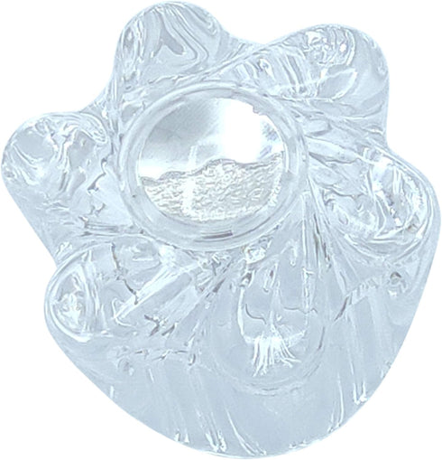 Bathtub and Shower 1 Piece Petal Faucet Knob Replacement Trim Kit with 3 Piece Button Set of Hot, Cold, and Diverter, Clear Acrylic...