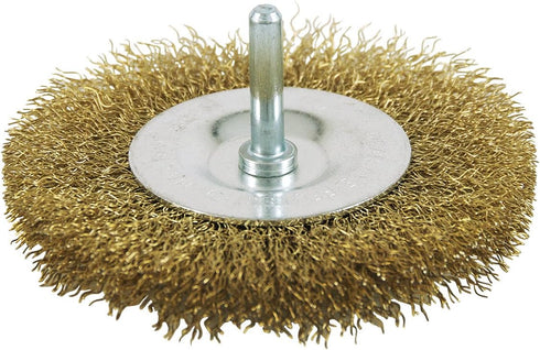2160403 4" Brass Fine Wire Wheel Wire Brush - Recyclable,...