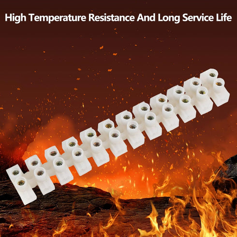 DIANN 20pcs Terminal Block Set 12-Position Dual Row Terminal Strip Screw Terminal Electric Barrier Block for Small Home Projects and Electrical 10...