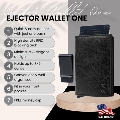 RFID Wallet for Men with Money Clip - PU Leather Mens Wallet Credit Card Holder - Minimalist Wallet for Men - Slim Wallet for Men - Front Pocket W...