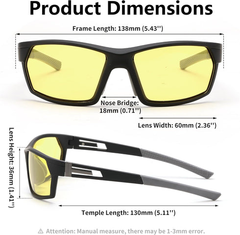 FEISEDY Polarized Sports Sunglasses for Men Women Youth Baseball Cycling Running Glasses UV400 Protection B0135...