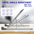 Laptop Stand for Desk Adjustable Laptop Riser with 8-Angle Adjustment Aluminium Alloy Laptop Holder Foldable Computer Stand for 10-16" Laptops(Sil...