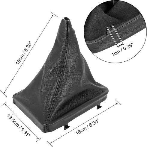 X AUTOHAUX Gear Shifter Knob Boot Dust Cover PU Leather for BMW 323i 328i 1998-1999 for BMW 325i 330xi 2004-2005...