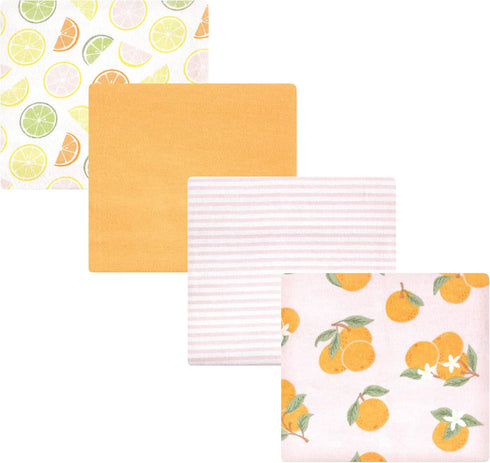 Hudson Baby Unisex Baby Cotton Flannel Receiving Blankets, Citrus Orange, One Size...