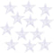 Framendino, 24 Pack White Star Iron on Sewing Appliques Patches Mini 5 Star Embroidered Fabric for Clothing DIY Decorations...