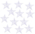 Framendino, 24 Pack White Star Iron on Sewing Appliques Patches Mini 5 Star Embroidered Fabric for Clothing DIY Decorations...