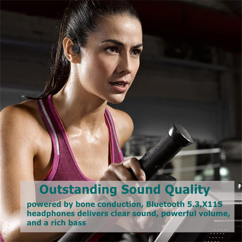 Bone Conduction Wireless Bluetooth Headset IPX8 Waterproof Swimming Headset Outdoor Fitness 32GB Memory MP3 Player (Grey)...