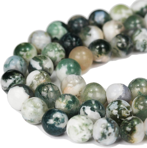 Crystal Beads for Jewelry Making for Jewelry Making Crystal Beads for Bracelets Making Jewelry Chakra Crystal Jewerly Beading supplies Tree Agate ...