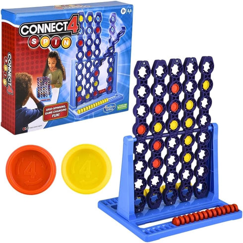 Hasbro Gaming Connect 4 Spin Game, Features Spinning Connect 4 Grid, 2 Player Board Games for Family and Kids, Strategy Board Games, Ages 8 and Up...