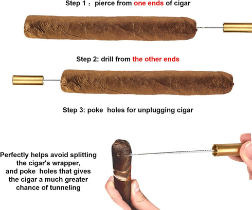 Cigar Draw Enhancer Tool QBOSO Travel Cigar Draw with Wooden Case,Getting More 30% Benefit for Each Shot. (pro)...
