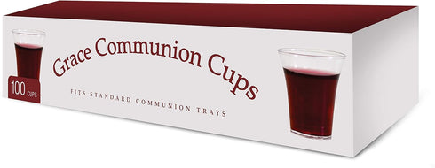 Grace Communion Cups - Disposable Plastic 100 per box - Fits Standard Holy Communion Trays...
