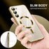 for Samsung Galaxy S23 Case, Covers for S23.Magnetic Metallic Glossy Slim Clear Luxury Soft Shockproof funda capa para for Galaxy S23 6.1 inch Com...