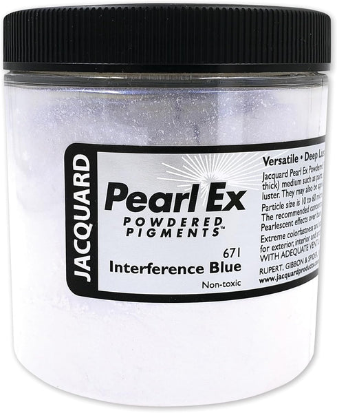 Jacquard Pearl Ex Pigment Powder 4oz Interference Blue for Epoxy Resin, Watercolors, Calligraphy Ink & Clay...