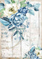 Stamperia A4 Rice Paper Packed - Romantic Sea Dream Blue Flower, (DFSA4560)...