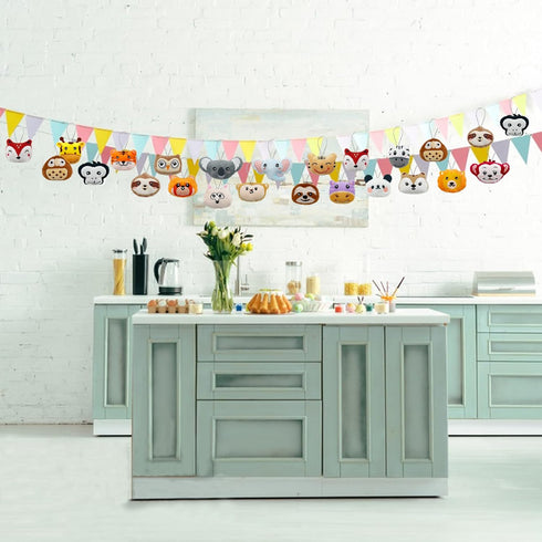 40 PCS Mini Jungle Animal Plush Toys Set Cute Small Animal Stuffed Keychain for Party Favors Keychain Ornament for Goody Bag Easter Egg Stuffers C...