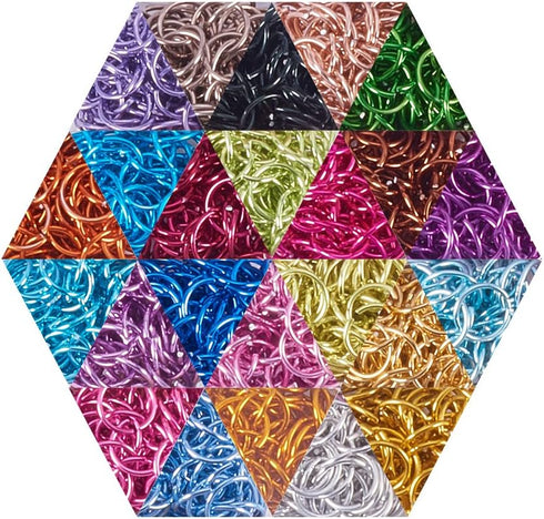 PH PandaHall About 2400pcs 24 Color 10mm Aluminum Jump Rings Open Jump Rings for Choker Necklaces Bracelet Chain Maille Jewelry Making...
