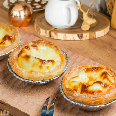 LEGLO 100 Pcs Disposable Egg Tart Tins - 2.9" Aluminum Mini Pie Tins, Quality and Durable Material, Easy to Use and Oven Safe, Moisture and Odor R...