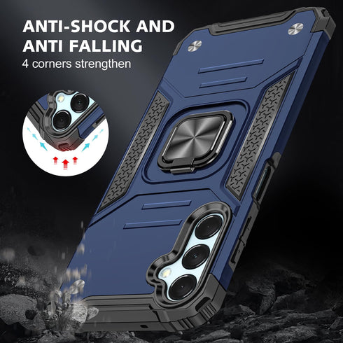 Galaxy A25 5G Case Military Grade Built-in Kickstand Case with Stand Holster Armor Heavy Duty Shockproof Cover Protective Case for Samsung Galaxy ...