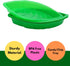 4E's Novelty Palm Leaf Party Serving Tray Plastic - Luau Candy Snack Tray Food Holder, Buffet Plates for Jungle Safari Hawaiian Party Supplies Din...