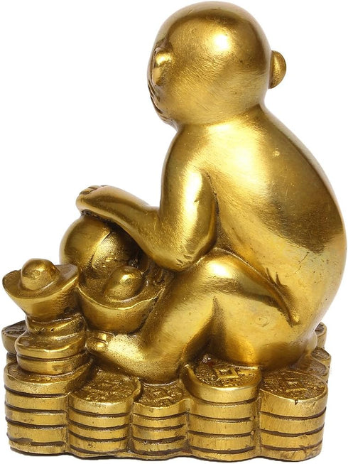 BRABUD Zodiac Brass Monkey Statue Chinese Handmade Home Decor Collectibles Figurine BS050...