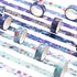 YUBX Ocean Blue Washi Tape Set 10 Rolls Silver Foil Print Decorative Masking Tapes for Arts, DIY Crafts, Journals, Planners, Scrapbook, Wrapping (...